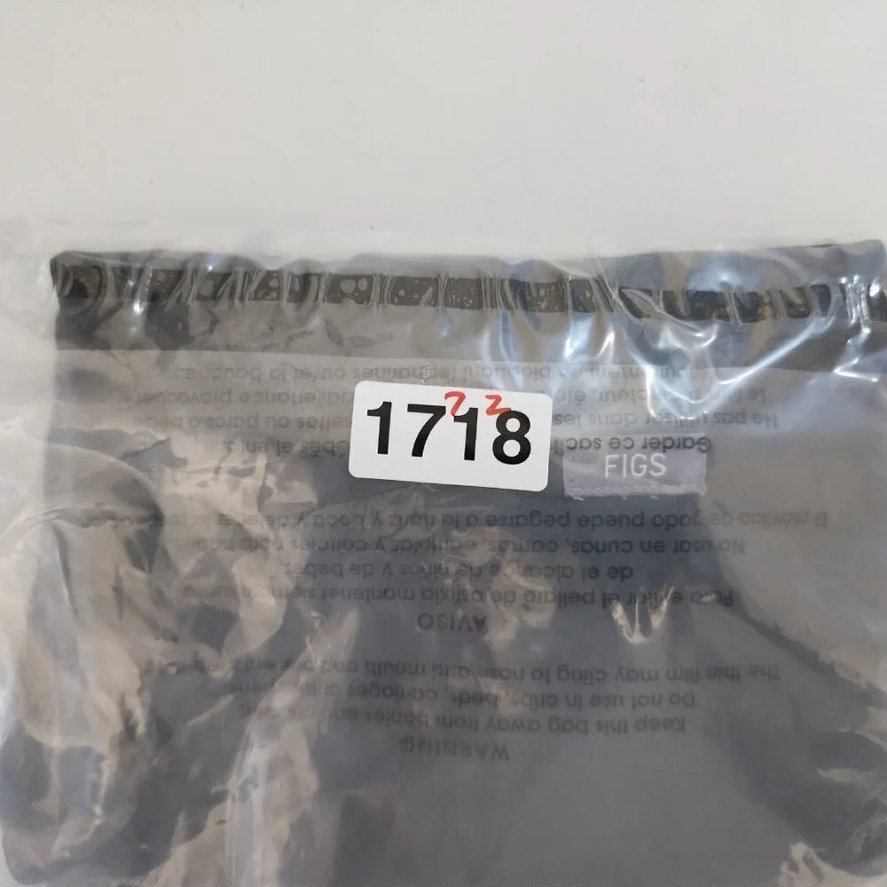 FIGS Scrubs Top Womens XXS Black Technical Stretch Short Sleeve V-Neck Pocket - Picture 8 of 9